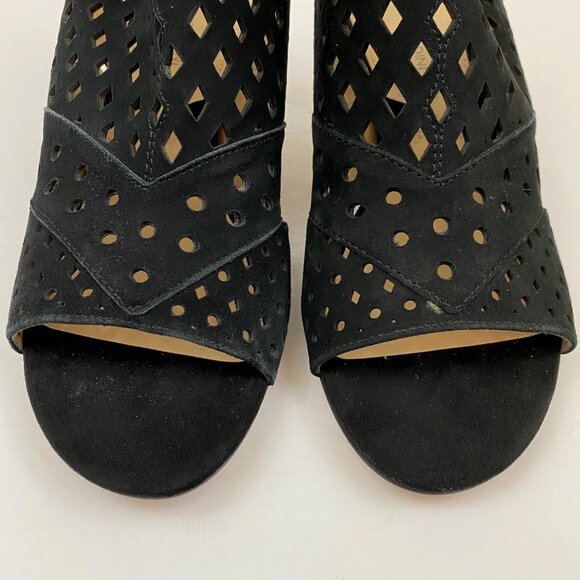 Adrienne Vittadini Phil Black Fine Leather Slingback Heeled Sandals Womens 8M - Picture 2 of 10